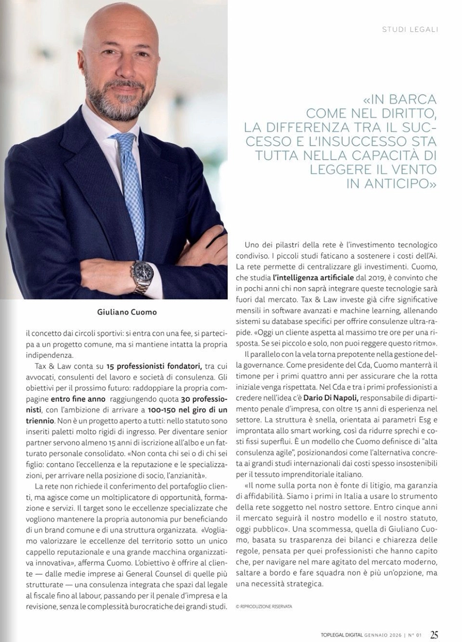 Professionisti Tax & Law network multidisciplinare legal tax labour compliance innovazione professionale